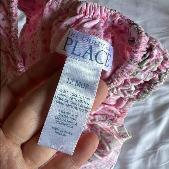 Vintage The Children’s Place Pink Floral Dress & Bloomers | Baby 12M - Picture 4 of 7